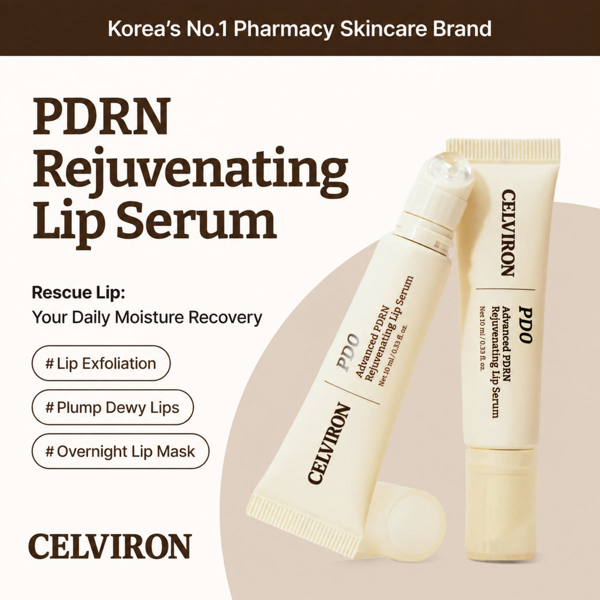 Celviron™ PDRN Lip Serum — The Gloss That Cares Back