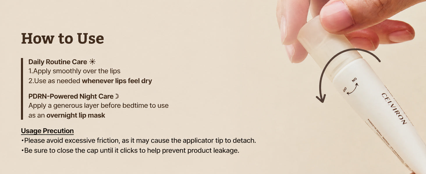 How to use CELVIRON PDRN Lip Serum